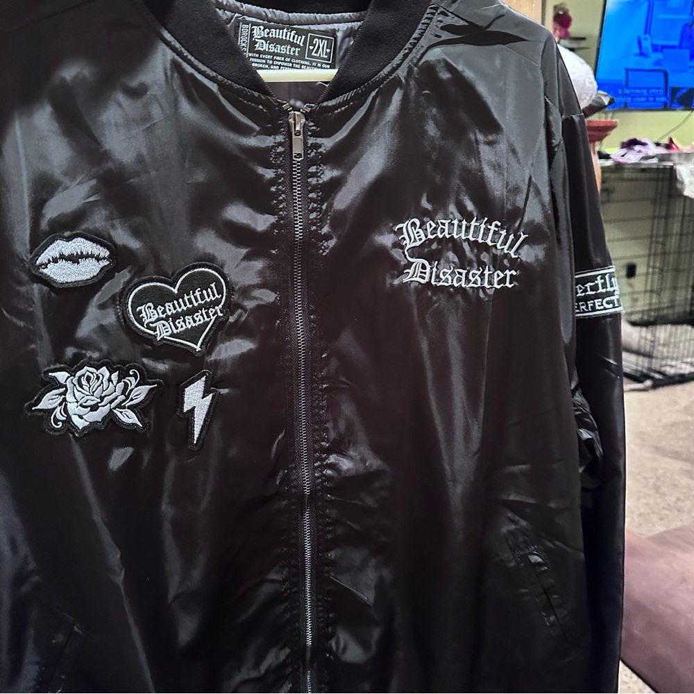 ***SOLD***Beautiful Disaster Bomber Jacket